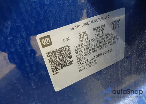 2023 Chevrolet Malibu Fwd 1Lt z USA, uszkodzony, nr VIN 1G1ZD5STXPF130111